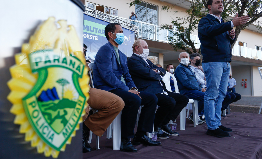 Governador Carlos Massa Ratinho Junior inaugura sede do 21º Batalhão da Polícia Militar de Francisco Beltrão. Foto: Jonathan Campos/AEN