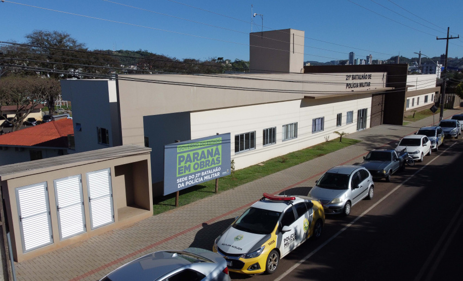 Governador Carlos Massa Ratinho Junior inaugura sede do 21º Batalhão da Polícia Militar de Francisco Beltrão. Foto: Ari Dias/AEN