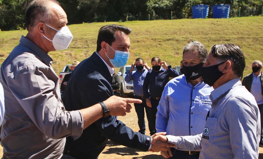 O governador Carlos Massa Ratinho Junior participou nesta sexta-feira (10) das comemorações de 30 anos da Cooperativa de Produtores de Sementes Coprossel, em Laranjeiras do Sul, na região central do Estado. Foto: José Fernando Ogura/AEN