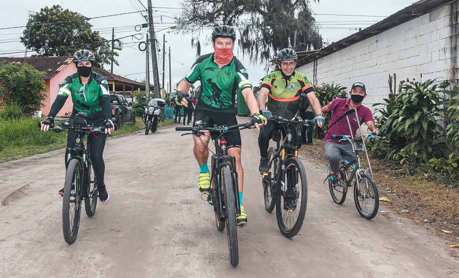 Lançamento de ciclorrota em Pontal do Paraná marca retomada do esporte no Litoral. Foto: Paraná Esporte