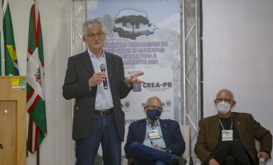 Encontro Paranaense de Secretários Municipais de Agricultura e Meio Ambiente.  -  Na foto, o secretário estadual da Agricultura e do Abastecimento, Norberto Ortigara  - Curitiba, 15/09/2021 -  Foto: Gilson Abreu/AEN