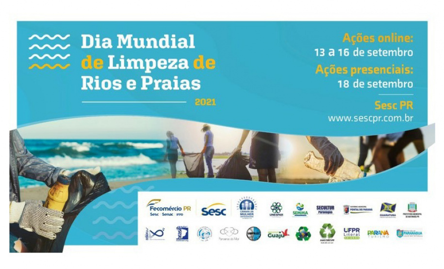 Unespar e entidades parceiras realizam mutirão de limpeza das Praias do Paraná