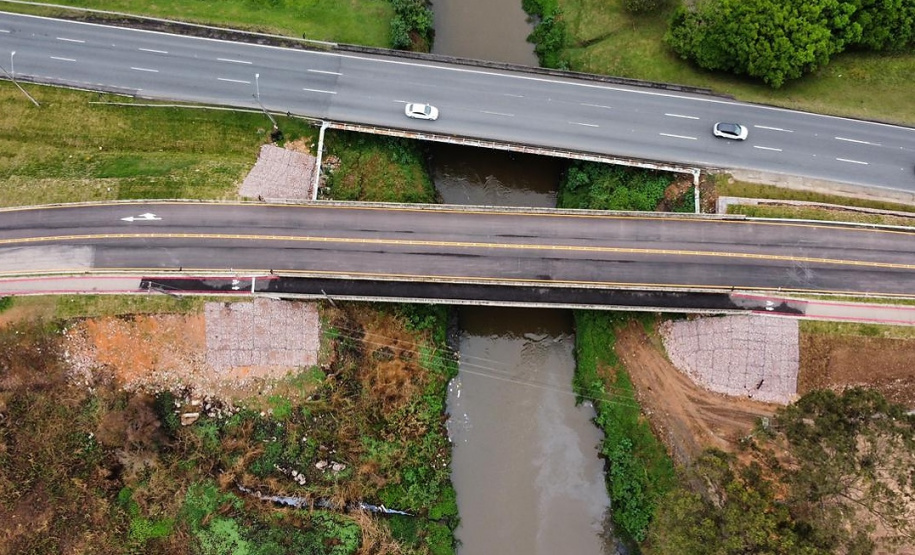 Ponte do rio Iguaçu é liberada em São José dos Pinhais. Foto: COMEC