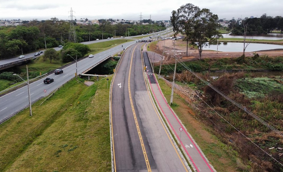Ponte do rio Iguaçu é liberada em São José dos Pinhais. Foto: COMEC