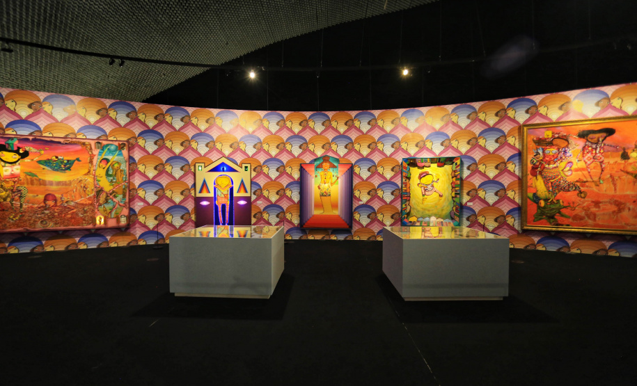 Governador Carlos Massa Ratinho Junior participa da abertura da exposição retrospectiva da carreira dos irmãos Gustavo e Otávio Pandolfo, OSGEMEOS , no Museu Oscar Niemeyer - Curitiba, 16/09/2021 - Foto: José Fernando Ogura/AEN