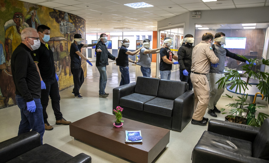 A Portos do Paraná encerrou nesta sexta-feira (17) o treinamento de um grupo de guardas portuários que integram a Brigada de Emergência no Módulo Avançado.  -  Paranaguá, 17/09/2021  -  Foto: Claudio Neves/Portos do Paraná