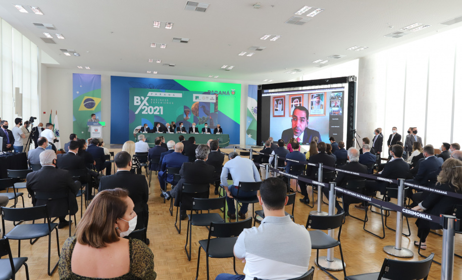 O governador Carlos Massa Ratinho Junior participa nesta segunda-feira (20), do Lançamento da Business Experience - Expo Dubai -  20/09/2021 - Foto: Geraldo Bubniak/AEN