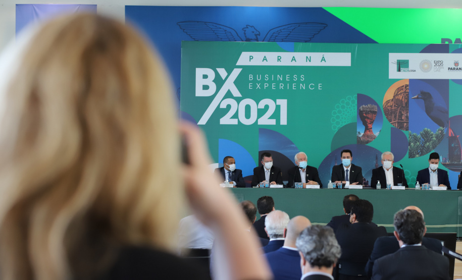 O governador Carlos Massa Ratinho Junior participa nesta segunda-feira (20), do Lançamento da Business Experience - Expo Dubai -  20/09/2021 - Foto: Geraldo Bubniak/AEN