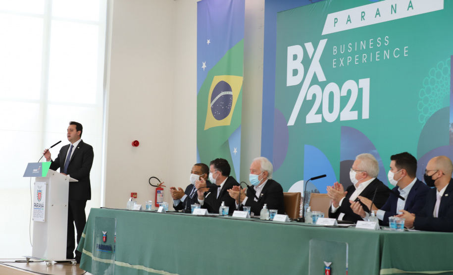 O governador Carlos Massa Ratinho Junior participa nesta segunda-feira (20), do Lançamento da Business Experience - Expo Dubai -  20/09/2021 - Foto: Geraldo Bubniak/AEN