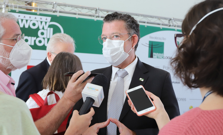 O governador Carlos Massa Ratinho Junior participa nesta segunda-feira (20), do Lançamento da Business Experience - Expo Dubai -  20/09/2021 - Foto: Geraldo Bubniak/AEN