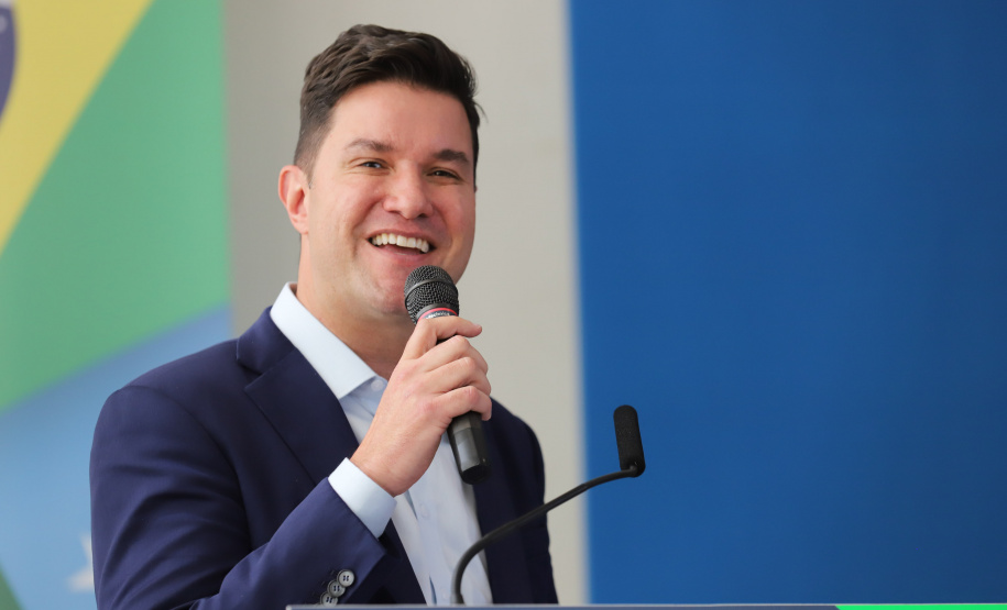 Semana Transito O governador Carlos Massa Ratinho Junior participa nesta segunda-feira (20), do lançamento da Semana Nacional de Transito. Na foto, Guto Silva, secretário chefe da Casa Civil 20/09/2021 - Foto: Geraldo Bubniak/AEN