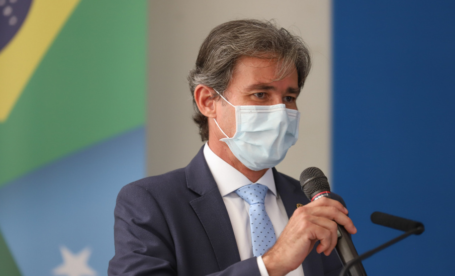 Semana Transito O governador Carlos Massa Ratinho Junior participa nesta segunda-feira (20), do lançamento da Semana Nacional de Transito ao lado do secretário nacional de Trânsito, Frederico Carneiro (foto), e do diretor-geral do Detran-PR, Wagner Mesquita. 20/09/2021 - Foto: Geraldo Bubniak/AEN