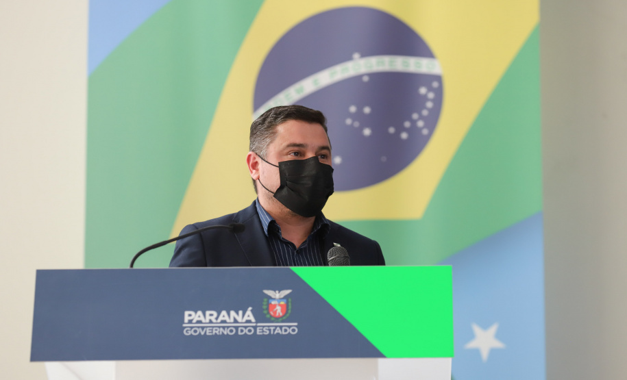 Semana Transito O governador Carlos Massa Ratinho Junior participa nesta segunda-feira (20), do lançamento da Semana Nacional de Transito. Na foto, Leandro Victorino de Moura, Diretor-Presidente da Celepar. 20/09/2021 - Foto: Geraldo Bubniak/AEN