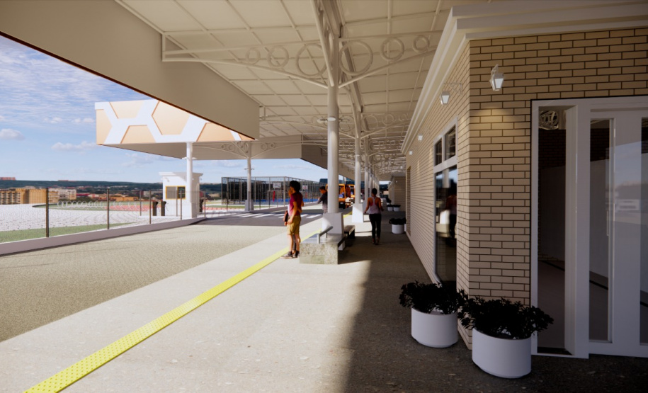 Projeto do novo terminal de Piraquara. Imagem: Comec