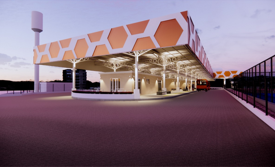 Projeto do novo terminal de Piraquara. Imagem: Comec