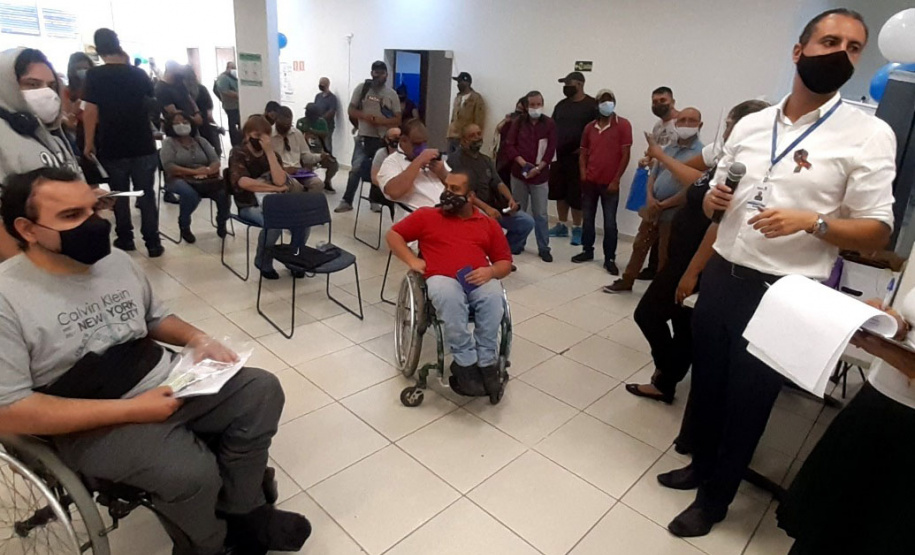 A Secretaria da Justiça, Família e Trabalho realizou nesta terça-feira (21), nas Agências do Trabalhador do Paraná, uma ação exclusiva para marcar o Dia Nacional de Luta da Pessoa com Deficiência, batizada como Dia D. -  Curitiba, 21/09/2021  -  Foto:  SEJUF