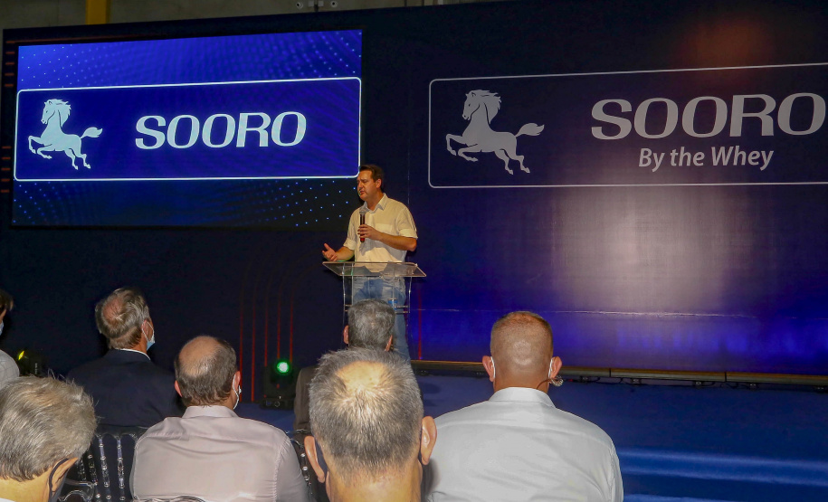 Governador Carlos Massa Ratinho Junior, participou da inauguração da nova planta industrial da Sooro Renner, líder nacional na produção de proteínas derivadas do soro de leite, em Marechal Cândido Rondon - Presentes, o 
prefeito Marcio Rauber e o diretor-presidente da Sooro Renner, William da Silva  - Marechal Cândido Rondon, 22/09/2021  -  Foto: Gilson Abreu/AEN