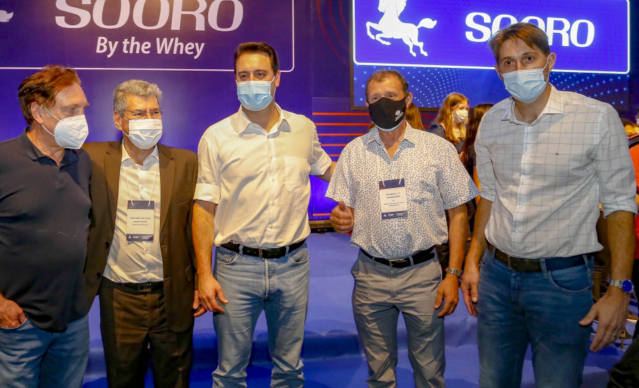 Governador Carlos Massa Ratinho Junior, participou da inauguração da nova planta industrial da Sooro Renner, líder nacional na produção de proteínas derivadas do soro de leite, em Marechal Cândido Rondon - Presentes, o 
prefeito Marcio Rauber e o diretor-presidente da Sooro Renner, William da Silva  - Marechal Cândido Rondon, 22/09/2021  -  Foto: Gilson Abreu/AEN