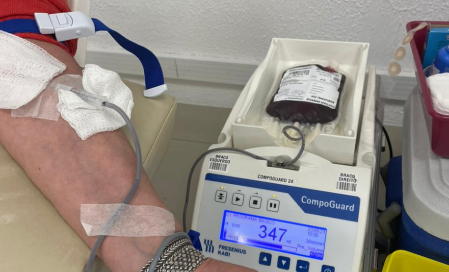 Secretaria de Estado da Saúde mobiliza servidores para doação de sangue. Foto:SESA