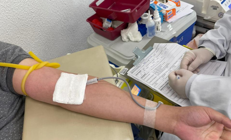 Secretaria de Estado da Saúde mobiliza servidores para doação de sangue. Foto:SESA