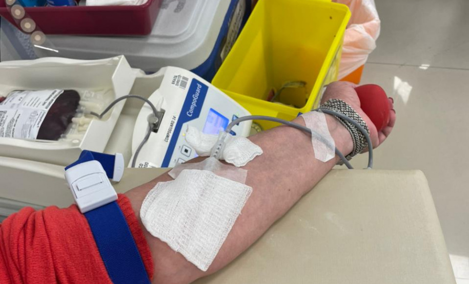 Secretaria de Estado da Saúde mobiliza servidores para doação de sangue. Foto:SESA