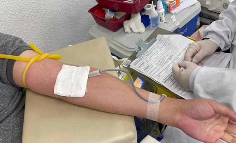 Secretaria de Estado da Saúde mobiliza servidores para doação de sangue. Foto:SESA
