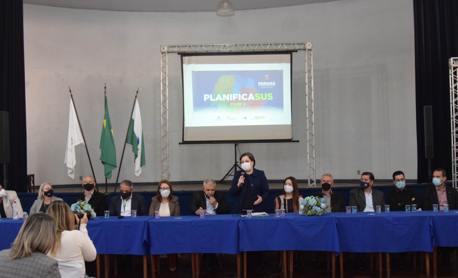 A Secretaria de Estado da Saúde (Sesa) lançou a segunda fase do PlanificaSUS nesta quinta-feira (23) em Irati. A 4ª Regional de Saúde foi sede do projeto no Paraná e desde 2019 desempenha ações voltadas para a Atenção à Saúde do Idoso. -  Curitiba, 23/09/2021  -  Foto: Américo Antonio/SESA