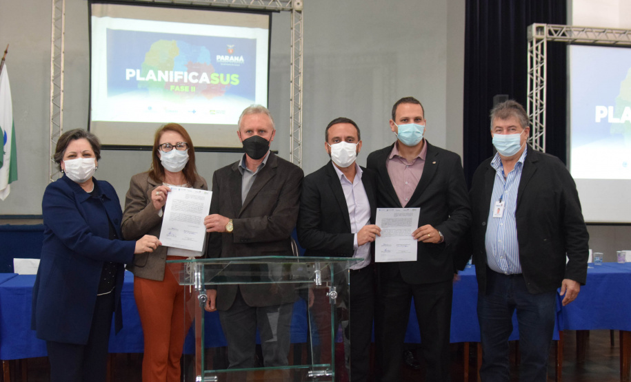 A Secretaria de Estado da Saúde (Sesa) lançou a segunda fase do PlanificaSUS nesta quinta-feira (23) em Irati. A 4ª Regional de Saúde foi sede do projeto no Paraná e desde 2019 desempenha ações voltadas para a Atenção à Saúde do Idoso. -  Curitiba, 23/09/2021  -  Foto: Américo Antonio/SESA