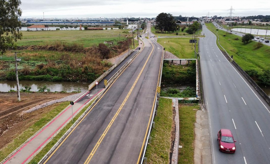Ponte do rio Iguaçu é liberada em São José dos Pinhais. Foto: COMEC