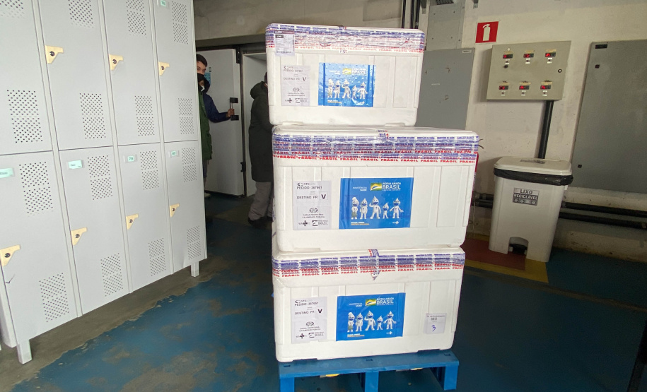 Paraná recebe 55,2 mil vacinas contra a Covid-19 para segunda dose; 229,3 mil chegam à noite  -  Foto: Andressa Desyreé/SESA