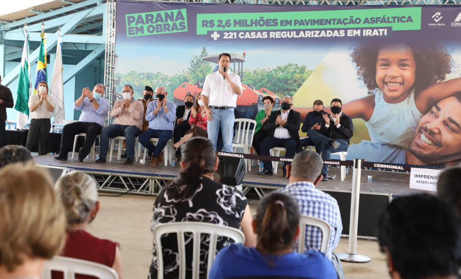 Governador Carlos Massa Ratinho Junior entrega Títulos de Regularização Fundiária e libera recursos em Irati -  Irati, 24/09/2021  -  Foto: Ari Dias/AEN