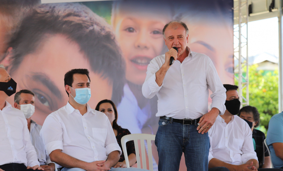 O governador Carlos Massa Ratinho Junior entrega nesta sexta-feira (24), para Inácio Martins, no Centro-Sul do Estado, 202 títulos de regularização fundiária para moradores do bairro São Roque. E tambem  libera R$ 2 milhões para pavimentação de vias.    Na foto, o o secretário do Desenvolvimento Urbano e de Obras Públicas (SEDU), João Carlos Ortega,24/09/2021 - Foto: Geraldo Bubniak/AEN