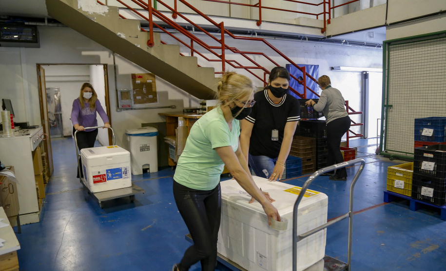 25.09.2021 - Distribuição  de vacinas no Cemepar para cidades do Paraná
Foto Gilson Abreu/AEN