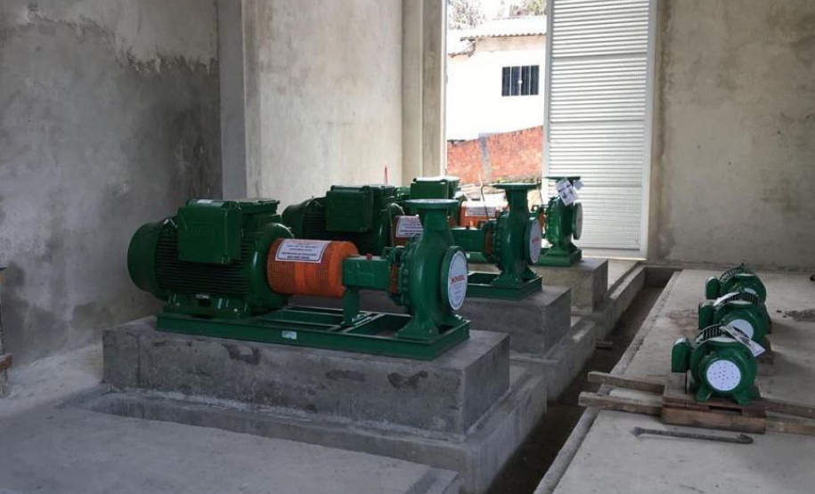 Obras da Sanepar ampliam do sistema de abastecimento de Telêmaco Borba - Estão sendo implantadas mais 5 estações elevatórias de água (bombeamento) na cidade  -  Curitiba, 27/09/2021  -  Foto: Sanepar