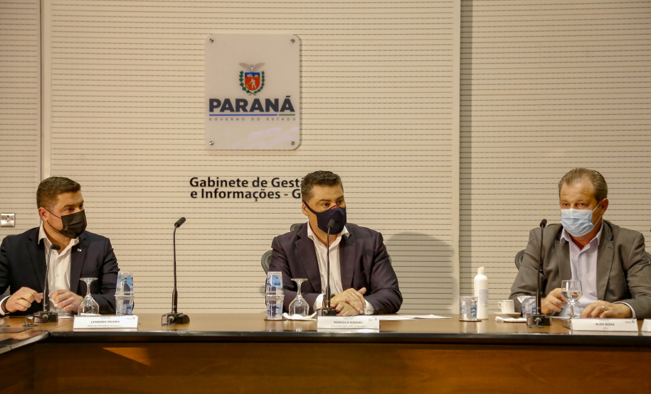 Semana da Inovação - Leandro Moura, presidente da Celepar - Marcelo Rangel, superintendente de Inovação -  Aldo Bona, superintendente de Ciência, Tecnologia e Ensino Superior  - Curitiba, 27/09/2021  - Foto Gilson Abreu/AEN