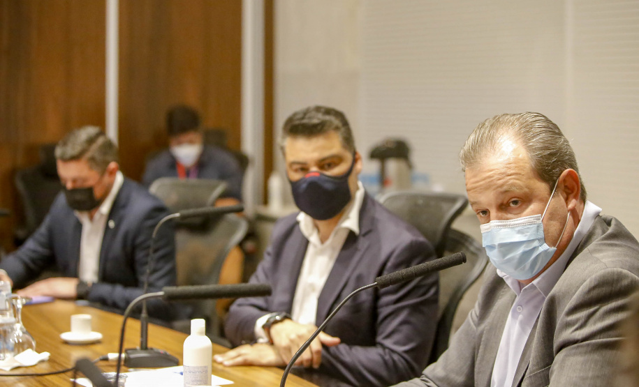 Semana da Inovação - Leandro Moura, presidente da Celepar - Marcelo Rangel, superintendente de Inovação -  Aldo Bona, superintendente de Ciência, Tecnologia e Ensino Superior  - Curitiba, 27/09/2021  - Foto Gilson Abreu/AEN