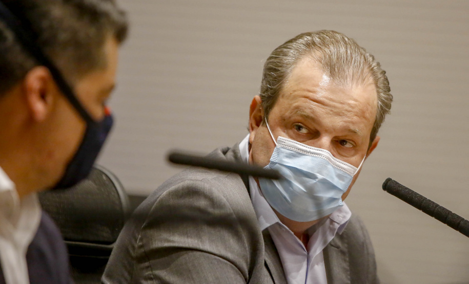 Semana da Inovação - Leandro Moura, presidente da Celepar - Marcelo Rangel, superintendente de Inovação -  Aldo Bona, superintendente de Ciência, Tecnologia e Ensino Superior  - Curitiba, 27/09/2021  - Foto Gilson Abreu/AEN