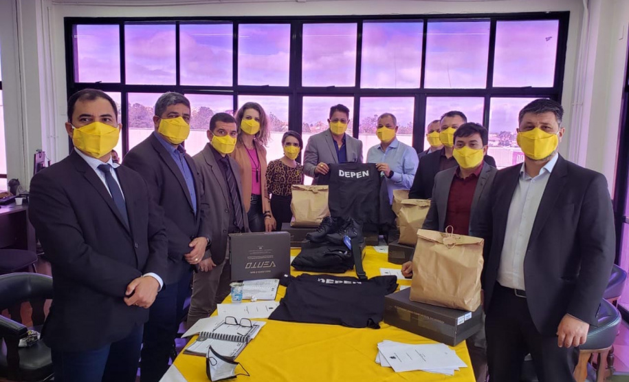 O Departamento Penitenciário do Paraná (Depen) realizou um encontro com os chefes de cadeias e coordenadores regionais de todo o Estado.  -  Curitiba, 27/09/2021  -  Foto: Depen-PR