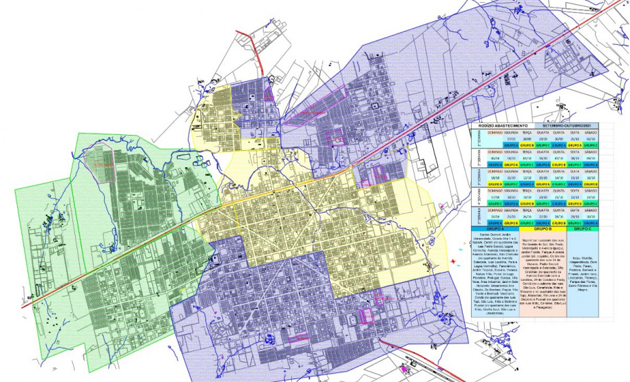 Medianeira segue com rodízio no abastecimento de água  -  Foto/Arte: Sanepar