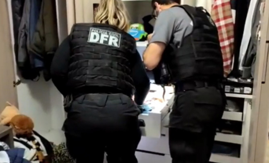 Operação da PCPR mira organização criminosa responsável por furtos em prédios comerciais . Foto: PCPR