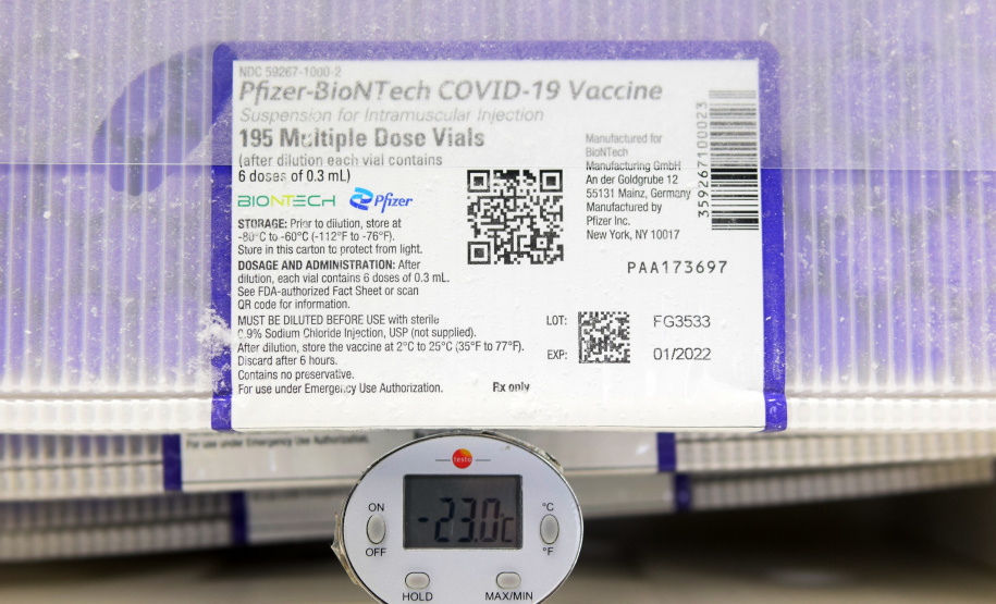 Paraná recebe novo lote de vacinas contra a Covid-19 e distribui 195,3 mil imunizantes Foto: Americo Antonio/SESA