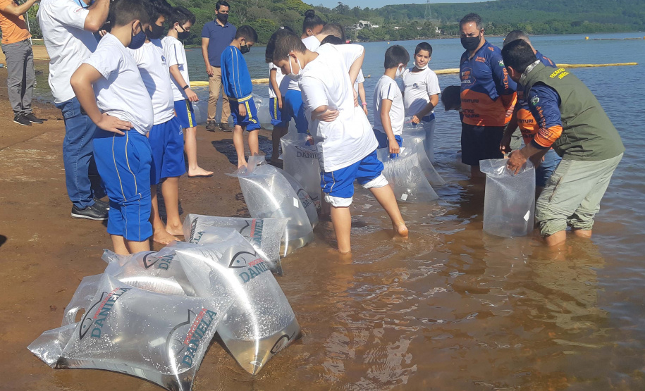 Paraná promove soltura de peixes nativos e educação ambiental durante eventos náuticos de pesca. Foto: SEDEST