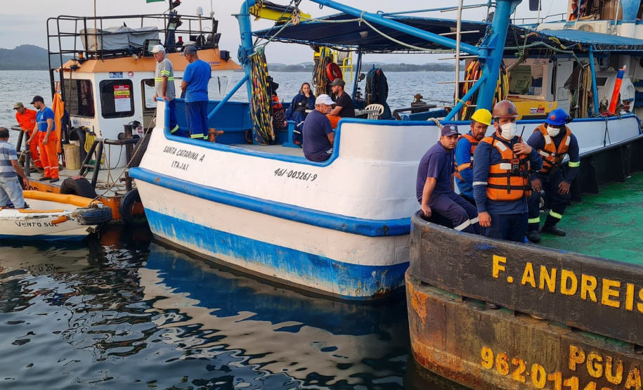Secretário Nacional de Portos acompanha atividades da obra de derrocagem nos Portos do Paraná. Foto: André Piolli/Portos do Paraná