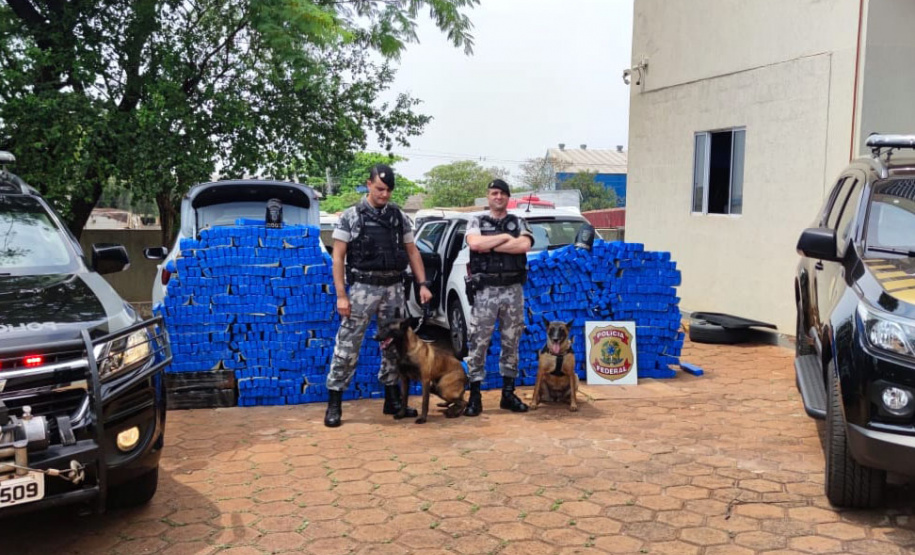 Os esforços da Polícia Militar e da Polícia Federal para reprimir o crime organizado no Norte do Paraná resultaram na apreensão de mais de uma tonelada de maconha na quarta-feira (29/09), em Bela Vista do Paraíso (PR).  - 30/09/2021  -  Foto: PMPR
