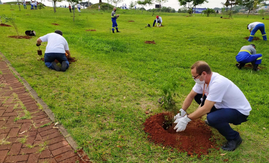 O mutirão ambiental realizado nesta quinta-feira (30) em Cascavel retirou cerca de 12 mil quilos de lixo e entulho nas áreas da bacia do Rio Cascavel, da região do Lago Municipal às margens da BR 277. A ação, promovida pela Sanepar, em parceria com a Copel, Secretaria Municipal de Meio Ambiente, ONG Amigos dos Rios, teve ajuda do Clube Regatas Cascavel, Rotary Clube Integração e voluntários da cidade.  -  Cascavel, 30/09/2021  -  Foto: Sanepar