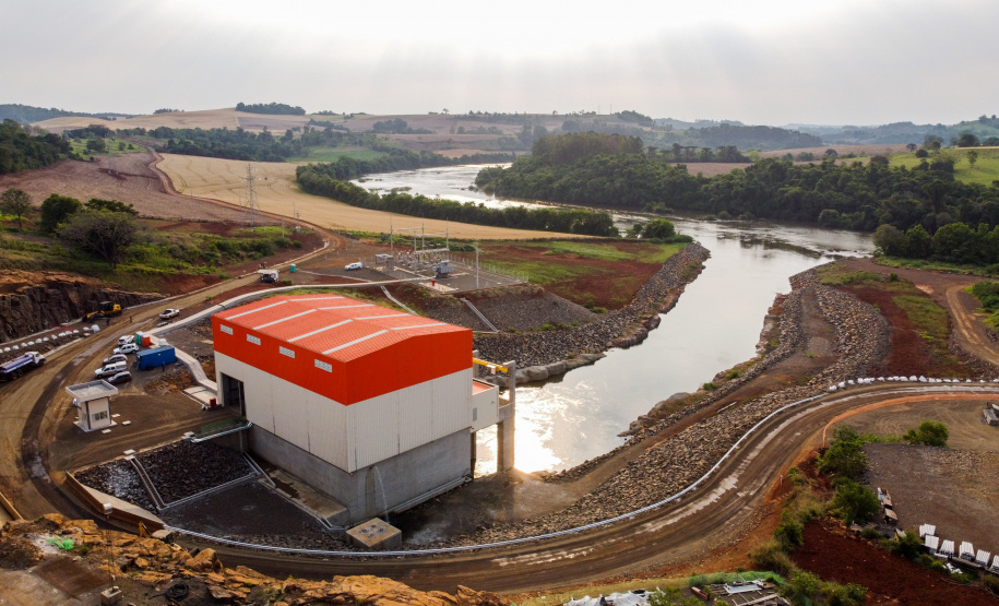 PCH Bela Vista Pequena Central Hidrelétrica Bela Vista, em Verê, no Sudoeste do Estado, instalada no Rio Chopim, entre os municípios de Verê e São João, no Sudoeste do Paraná. 30/09/2021 - Foto: Geraldo Bubniak/AEN