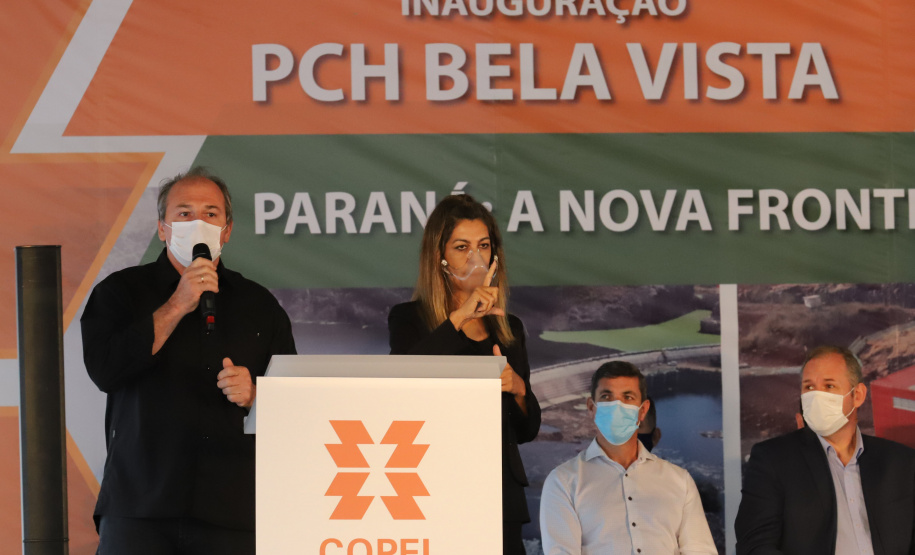 PCH Vere O governador Carlos Massa Ratinho Junior, o ministro de Minas e Energia, Bento Albuquerque, e o presidente da Copel, Daniel Pimentel Slaviero, inauguram de forma virtual nesta sexta-feira (1º) a Pequena Central Hidrelétrica Bela Vista, em Verê, no Sudoeste do Estado. Na foto o prefeito de Sao Joao, Clovis Cuccolotto. 01/10/2021 - Foto: Geraldo Bubniak/AEN