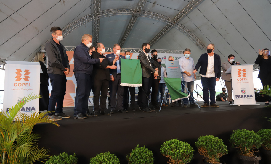 PCH Vere O governador Carlos Massa Ratinho Junior, o ministro de Minas e Energia, Bento Albuquerque, e o presidente da Copel, Daniel Pimentel Slaviero, inauguram de forma virtual nesta sexta-feira (1º) a Pequena Central Hidrelétrica Bela Vista, em Verê, no Sudoeste do Estado. 01/10/2021 - Foto: Geraldo Bubniak/AEN