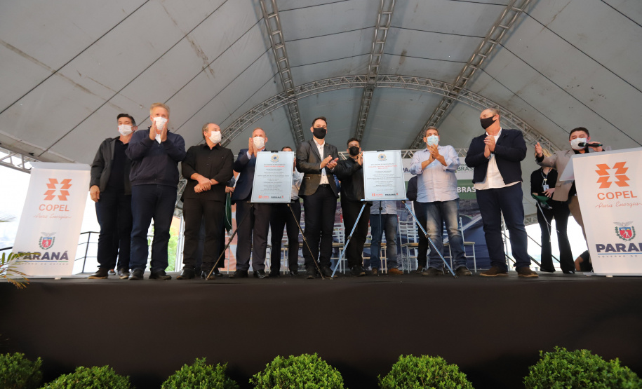 PCH Vere O governador Carlos Massa Ratinho Junior, o ministro de Minas e Energia, Bento Albuquerque, e o presidente da Copel, Daniel Pimentel Slaviero, inauguram de forma virtual nesta sexta-feira (1º) a Pequena Central Hidrelétrica Bela Vista, em Verê, no Sudoeste do Estado. 01/10/2021 - Foto: Geraldo Bubniak/AEN