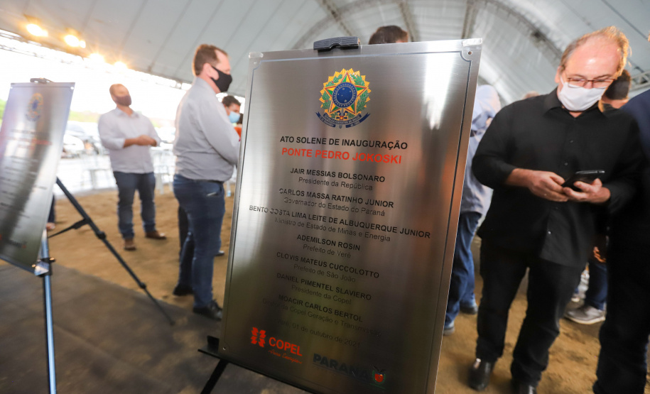 PCH Vere O governador Carlos Massa Ratinho Junior, o ministro de Minas e Energia, Bento Albuquerque, e o presidente da Copel, Daniel Pimentel Slaviero, inauguram de forma virtual nesta sexta-feira (1º) a Pequena Central Hidrelétrica Bela Vista, em Verê, no Sudoeste do Estado. 01/10/2021 - Foto: Geraldo Bubniak/AEN